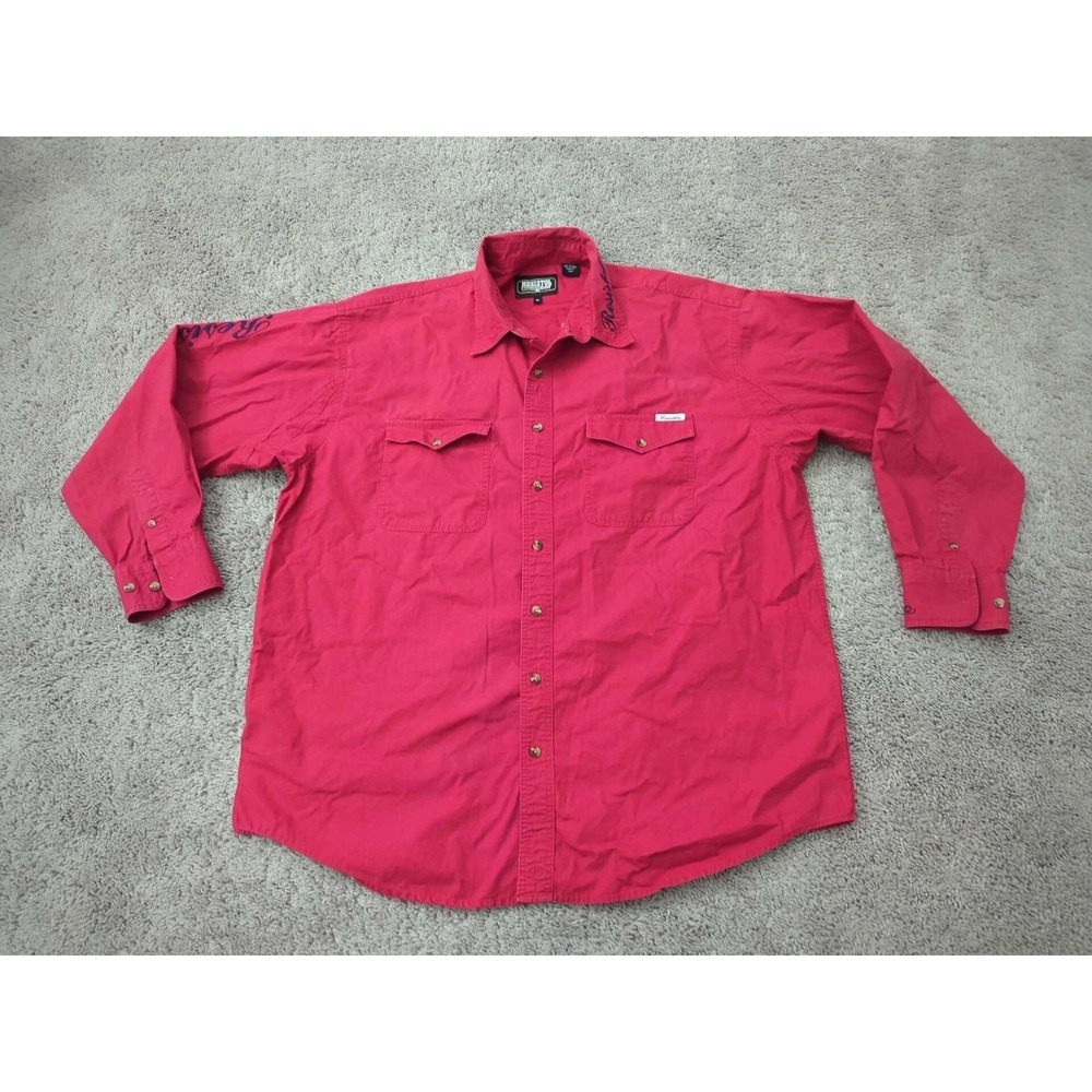 Resistol Rodeo Gear Button Up Shirt Mens XL Rodeo Embroidered Western